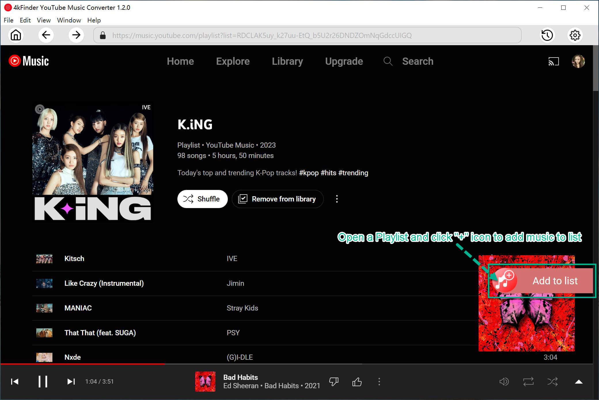 add youtube music