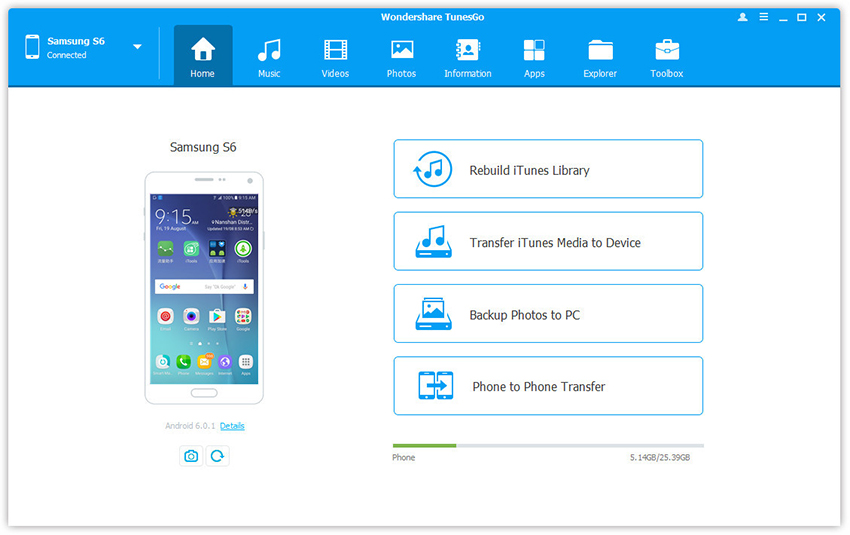 transfer video to android via ansroid transfer tool