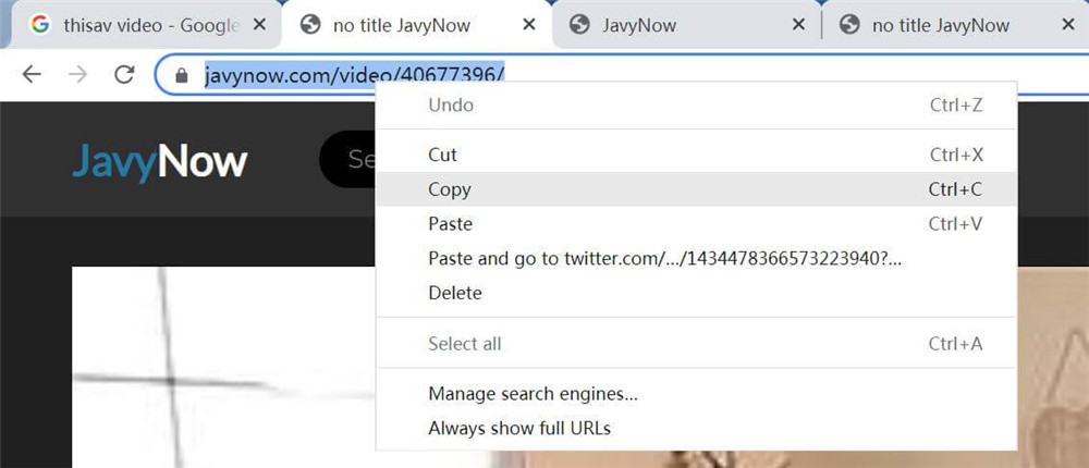 copy javynow video link