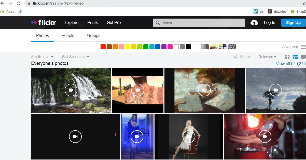 go on flickr browser