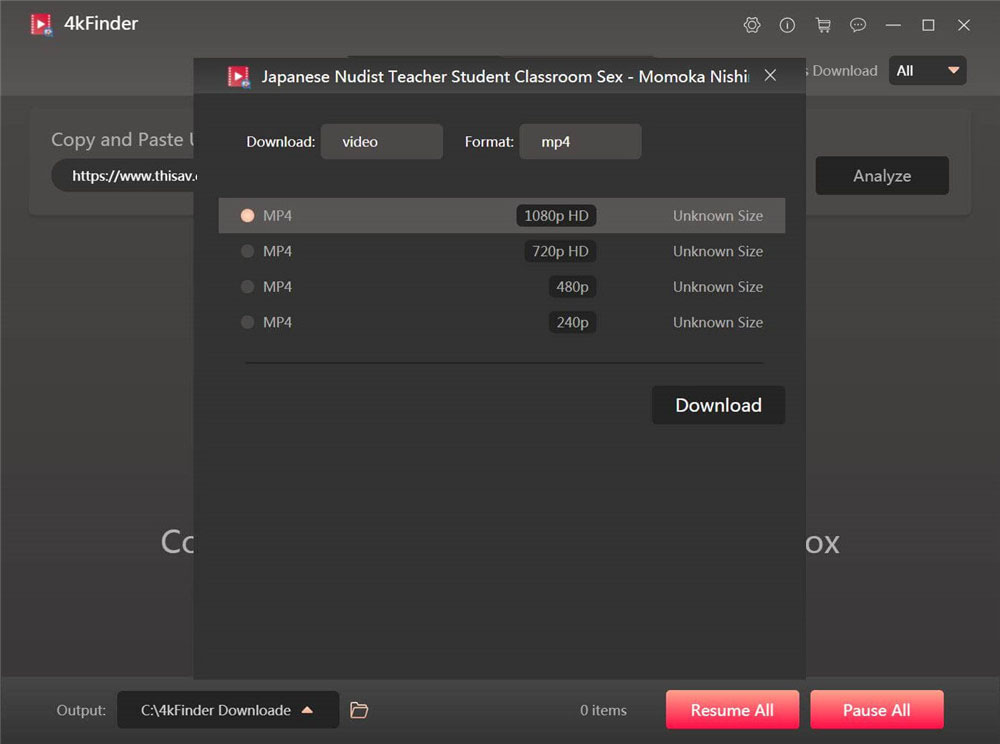 select output format