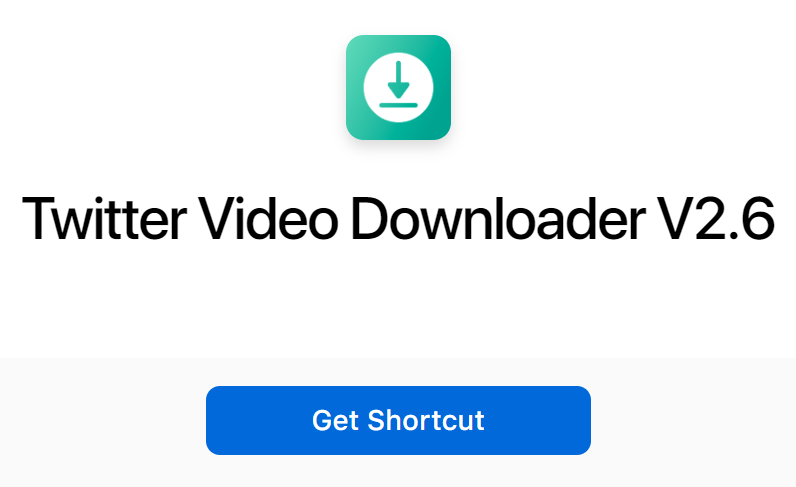 twitter downloader shortcut app