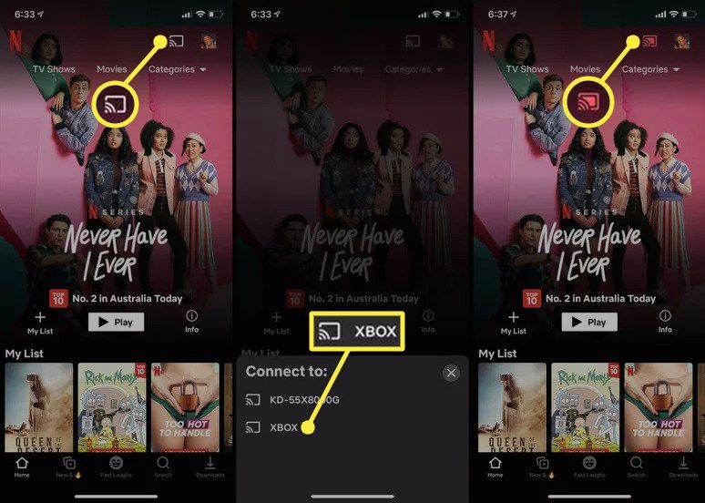 cast Netflix from phone to Xbox