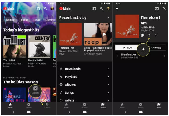 download youtube music on android