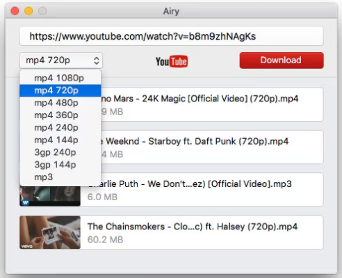 best youtube video downloader for mac - Airy Video Downloader